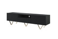 TV Cabinet Scalia, matt black/gold legs