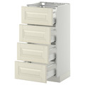 METOD/MAXIMERA Base cab 4 frnts/4 drawers, off-white-white, 40x37 cm