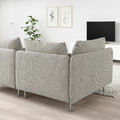 SÖDERHAMN 3-seat sofa, with open end, Viarp beige/brown