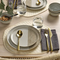 KRUSTISTEL Side plate, patterned/light beige, 20 cm