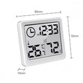 GreenBlue Clock with Thermometer GB384W, white