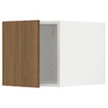 METOD Top cabinet, white/Tistorp brown walnut effect, 40x40 cm