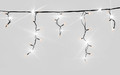 Christmas Curtain Lights In-/Outdoor 200 LED 9.6m, icicles, flash, warm white/cool white