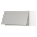 METOD Wall cabinet horizontal, white/Lerhyttan light grey, 80x40 cm