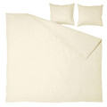 ÄNGSLILJA Duvet cover and 2 pillowcases, natural, 200x200/50x60 cm