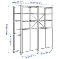 IVAR 2 sections/shelves/cabinet, pine, 174x50x179 cm