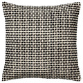 KUSTFLY Cushion cover, beige/black, 50x50 cm