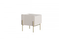 Bedside Table Nightstand Malmi 45 cm, cashmere, crema bianca, gold legs