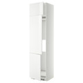 METOD High cab f fridge/freezer w 3 doors, white/Ringhult white, 60x60x240 cm