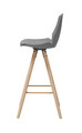 Bar Stool Oslo, wood/grey