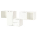 EKET Wall-mounted cabinet combination, white, 175x35x70 cm