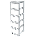 5 Drawer Unit Form Kontor 105.5cm