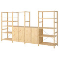 IVAR 4 sections/shelves, pine, 344x50x179 cm