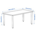 LAGKAPTEN / ADILS Desk, white anthracite/white, 140x60 cm