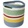 STRANDSKATA Storage bag, braided/multicolour, 20 cm