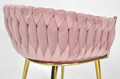 Glamour Braided Chair ROSA, powder pink