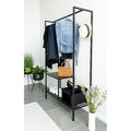 Coat Rack with Shoe Storage Open Wardrobe Vita, black