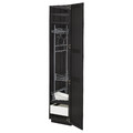 METOD / MAXIMERA High cabinet with cleaning interior, black/Lerhyttan black stained, 40x60x200 cm