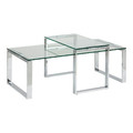 Set of 2 Coffee Tables Katrine, transparent