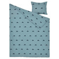 BARNDRÖM Duvet cover and pillowcase, car pattern, blue, 150x200/50x60 cm