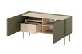 Two-Door TV Cabinet with Drawer Desin 120, olive/nagano oak