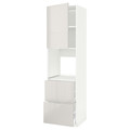 METOD / MAXIMERA Hi cab f ov w dr/2 frnts/2 hi drwrs, white/Ringhult light grey, 60x60x220 cm