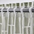 SKOGSSTJÄRNA Curtains, 1 pair, grey-green/white, 145x300 cm