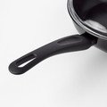 HEMLAGAD Sauté pan with lid, black, 26 cm