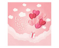 Paper Napkins 33x33cm 20-pack, Love is in the Air, pink