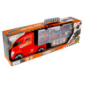 Transport Truck with 6 Small Cars & Road Accessories 3+