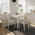 EKEDALEN Extendable table, white, 80/120x70 cm