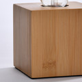GoodHome Table Lamp Qausuit Bamb E27, square