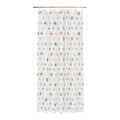 Shower Curtain GoodHome Islay 180 x 200 cm, coral