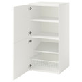 PLATSA Storage combination with doors, white/Fonnes white, 60x57x123 cm