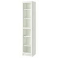 BILLY / OXBERG Bookcase with glass door, white/glass, 40x42x202 cm