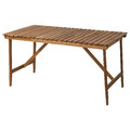 ASKHOLMEN Table, outdoor, dark brown, 143x75 cm