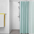 LUDDHAGTORN Shower curtain, turquoise, 180x200 cm