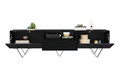 TV Cabinet Scalia, matt black/black legs