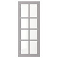 BODBYN Glass door, grey, 40x100 cm