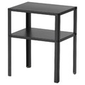 KNARREVIK Nightstand, black, 37x28 cm