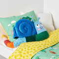 BRUMMIG Cushion, snail shaped/multicolour, 90x36 cm