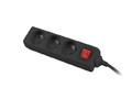 Lanberg Power Strip 3xFR 3m, black