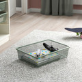 TROFAST Mesh storage box, light green-grey, 42x30x10 cm