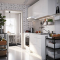 KNOXHULT Kitchen, high-gloss white, 220x61x220 cm