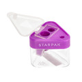 Starpak Double Plastic Sharpener Triangle, violet