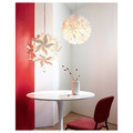 RAMSELE Pendant lamp, flower, white, 43 cm