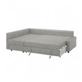 FRIHETEN Corner sofa-bed with storage, with extra back cushions/Faringe light grey