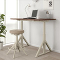 IDÅSEN Desk sit/stand, brown/beige, 120x70 cm