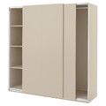 PAX / HASVIK Wardrobe combination, grey-beige/grey-beige, 200x66x201 cm