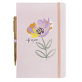 Notebook with Pen Diary Journal Pink Flower 80 Pages 14x21